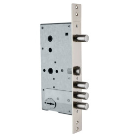 Замок врезной сувальдный с задвижкой и защёлкой «ЗВ 50.15» 4 кл. длинный кл. 59 мм Хром