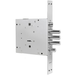 Замок врезной сувальдный с задвижкой и защёлкой «ЗВ9-8 МКЗ/15» 5 кл. Хром
