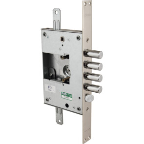 Замок врезной сувальдный с защёлкой 52.K771-S (левый), без накл.