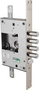 Замок врезной сувальдный с защёлкой 52.K771-S (левый), без накл.