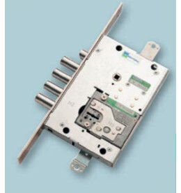 Замок врезной сувальдный с защёлкой «52.Y535M-D MyKey» правый, ключ 40 мм Хром