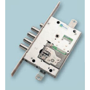 Замок врезной сувальдный с защёлкой «52.Y535M-D MyKey» правый, ключ 40 мм Хром