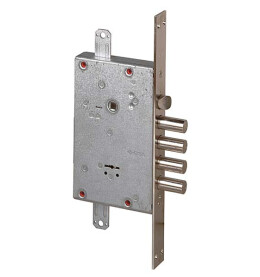 Замок врезной сувальдный с защёлкой «57.535.48» (тех. упаковка) Хром