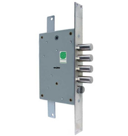 Замок врезной сувальдный с защёлкой «ЗЗВ 21.12 Т» с тягами, 5 кл. длинный кл. 54 мм Хром