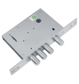 Замок врезной сувальдный с защёлкой «ЗВ 30.04» 4 кл. длинный кл. 59 мм Хром