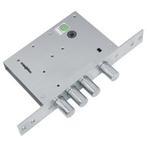 Замок врезной сувальдный с защёлкой «ЗВ 30.04» 4 кл. длинный кл. 59 мм Хром