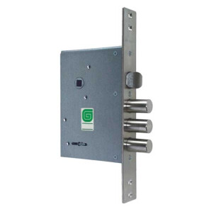 Замок врезной сувальдный с защёлкой «ЗВ 30.11» 4 кл. длинный кл. 59 мм Хром