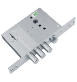 Замок врезной сувальдный с защёлкой «ЗВ 50.11» 4 кл. длинный кл. 59 мм Хром