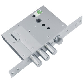 Замок врезной сувальдный с защёлкой «ЗВ 50.11» 4 кл. длинный кл. 59 мм Хром