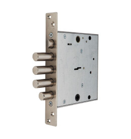 Замок врезной сувальдный с защёлкой «ЗВ9 144.0.0» 5 кл. ключ 60 мм Хром