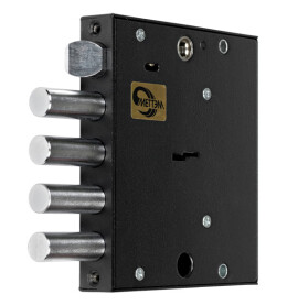 Замок врезной сувальдный с защёлкой «ЗВ9 153.0.0» (без лицевой планки), 5 кл. Черный