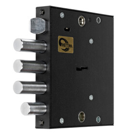 Замок врезной сувальдный с защёлкой «ЗВ9 154.0.0» (без лицевой планки), 5 кл. Черный