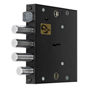 Замок врезной сувальдный с защёлкой «ЗВ9 154.0.0» (без лицевой планки), 5 кл. Черный