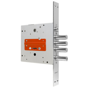 Замок врезной сувальдный с защёлкой «ЗВ9-8 МК4/15» 5 кл. Хром