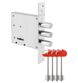 Замок врезной сувальдный MDV10/S-60.00.3R14 4key