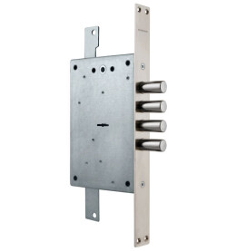 Замок врезной сувальдный «ЗВ 20.02 Т» с тягами, 5 кл. длинный кл. 54 мм Хром