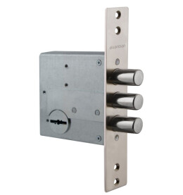 Замок врезной сувальдный «ЗВ 50.01» 4 кл. длинный кл. 59 мм Хром