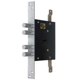 Замок врезной сувальдный «ЗВ8 141.1.0» с тягами (ЗВСП-2Т-1) L-16, 5 кл. Хром