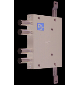 Замок врезной сувальдный «ЗВ8 151.1.0» с тягами (без лицевой планки), 5 кл. ключ 60 мм Черный