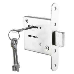 Замок врезной сувальдный «ЗЗВ8-4.1» 5 кл. Никель