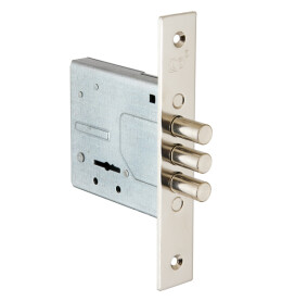 Замок врезной сувальдный «ЗВ8-6/13» (без отв. планки), 3 кл. Хром