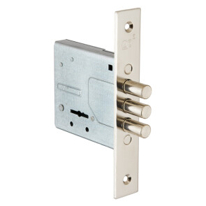 Замок врезной сувальдный «ЗВ8-6/13» (без отв. планки), 3 кл. Хром