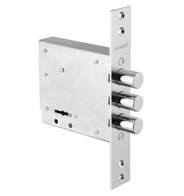 Замок врезной сувальдный «ЗВ8-8 Г/15» 5 кл. Хром