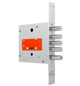 Замок врезной сувальдный «ЗВ8-8 К5/15» 5 кл. Хром
