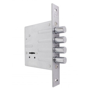 Замок врезной сувальдный «ЗВ8-8М/15» (без отв. планки), 5 кл. Хром