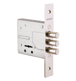 Замок врезной сувальдный «ЗВ8-8У» с ригелем 12 мм, 3 кл. Хром