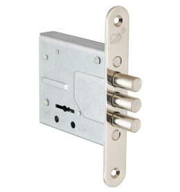 Замок врезной сувальдный «ЗВ8-8У/13» (без отв. планки), 3 кл. 70 мм Хром