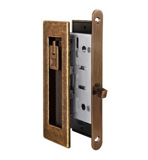 Защелка с ручками для раздвижных дверей SH.URB153.KIT011-BK (SH011 URB) АВ-7 бронза