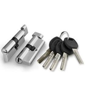 Цилиндровый механизм (A202/100) A2002Knob100(40+10+50) с вертушкой SN никель