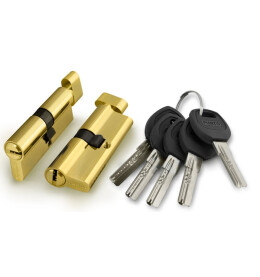 Цилиндровый механизм (A202/70) A2002Knob70(30+10+30) с вертушкой PB латунь