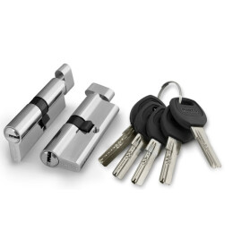 Цилиндровый механизм (A202/70) A2002Knob70(30+10+30) с вертушкой SN никель