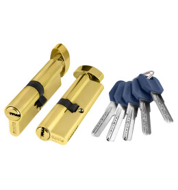 Цилиндровый механизм (Z402/70) Z4002Knob70(30+10+30) с вертушкой PB латунь