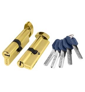 Цилиндровый механизм (Z402/80) Z4002Knob80(35+10+35) с вертушкой PB латунь