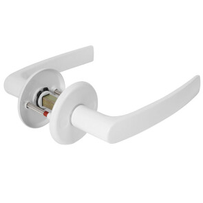 Ручки раздельные для межкомнатной двери «H-0661-WH» Белый