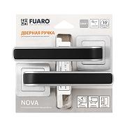 Ручка раздельная для входной и межкомнатной двери «NOVA XM/HD SSC/BL-16» Сатинированный хром/Черный
