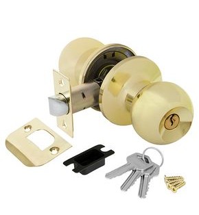 Ручка защелка DK682 PB-ET (6082 PB-E) (кл./фик.) золото