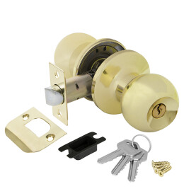 Ручка защелка DK682 PB-ET (6082 PB-E) (кл./фик.) золото