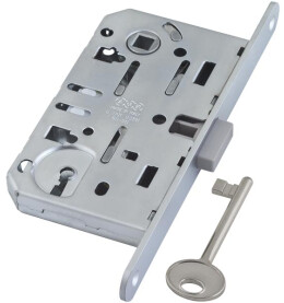 B06101.50.06 Корпус врезного замка под кл. (никель) тех. уп. без отв. пл. MEDIANA POLARIS