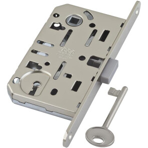 B06101.50.34 Корпус врезного замка под кл.. (мат. хром) тех. уп. без отв. пл. MEDIANA POLARIS