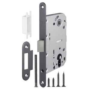 Корпус врезного замка c защёлкой PLASTP85C-50 (P85C-50) GR графит