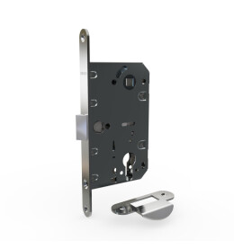 Замок для межкомнатной двери пластиковый язычок «Bravo P-3-CL» SС МатХром (пром.)