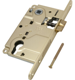 Корпус врезного замка под цилиндр CENTRO B01025.50.03 ригель+защёлка (латунь)