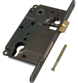 Корпус врезного замка под цилиндр CENTRO B01025.50.12 ригель+защёлка (античная бронза)