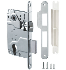 Корпус врезного замка c защёлкой METLH25-50 Box (LH 25-50) CP хром