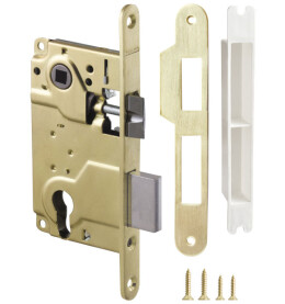 Корпус врезного замка c защёлкой METLH25-50 Box (LH 25-50) SG мат.золото