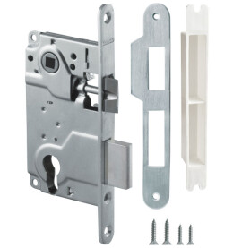 Корпус врезного замка c защёлкой METLH25-50 Box (LH 25-50) SN мат.никель